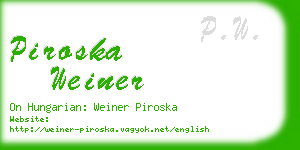 piroska weiner business card